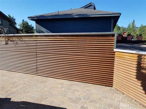 sheet metal fence ideas|corrugated metal privacy fence ideas.